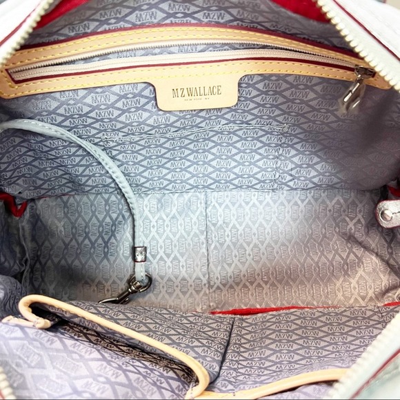 Mz Wallace Light Gray Tote Purse Silver - Picture 8 of 16